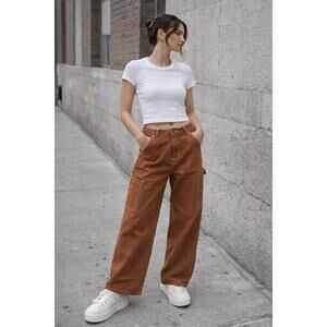 GOGO Jeans 11/30 Rust Wide Leg Carpenter Pants Y2K 32x28